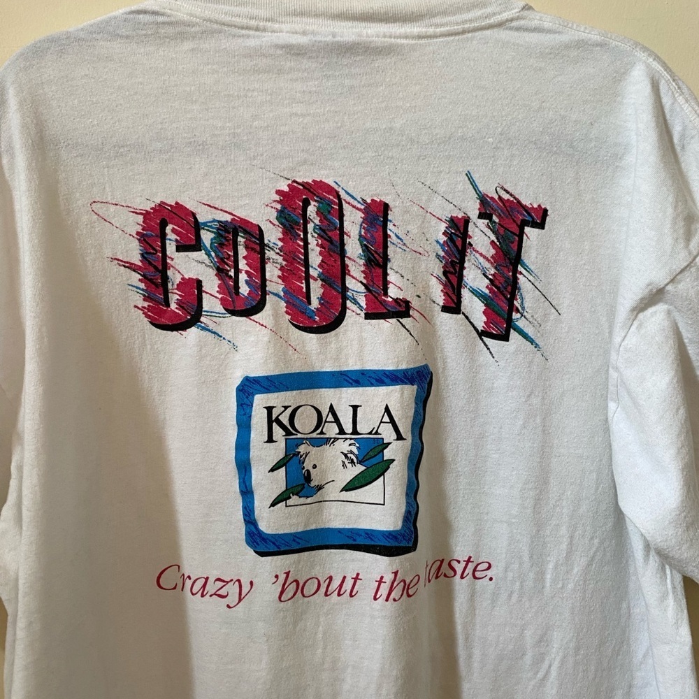 Vintage 90s “Go Crazy With Koala” Oneita Shirt XL Made in USA Retro Graphic Tee - Picture 5 of 6
